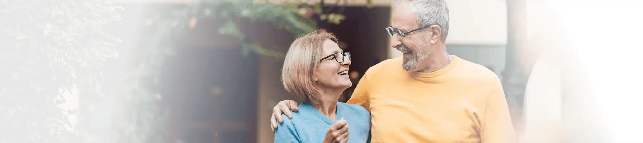 Couple looking at each other and smiling